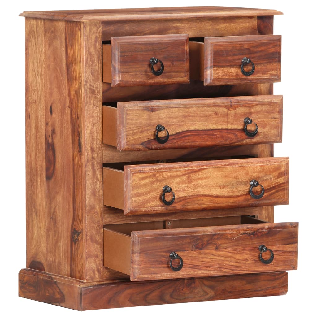 Cassettiera 60x35x75 cm in Legno Massello di Sheesham