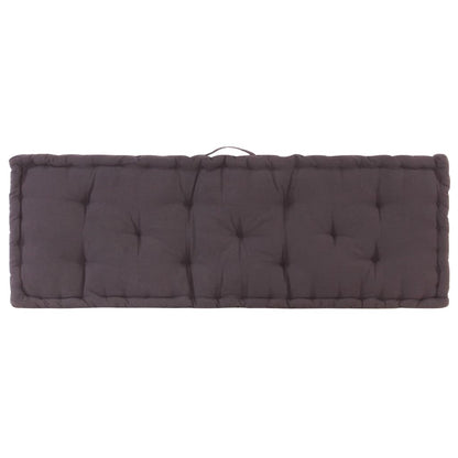 Cuscino per Pallet e Pavimento in Cotone 120x40x7 cm Antracite
