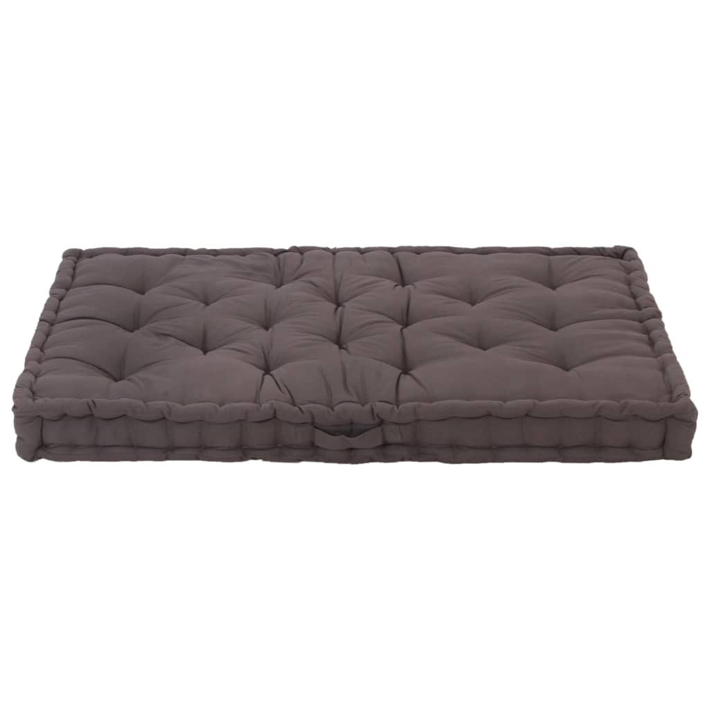 Cuscino per Pallet e Pavimento in Cotone 120x80x10 cm Antracite