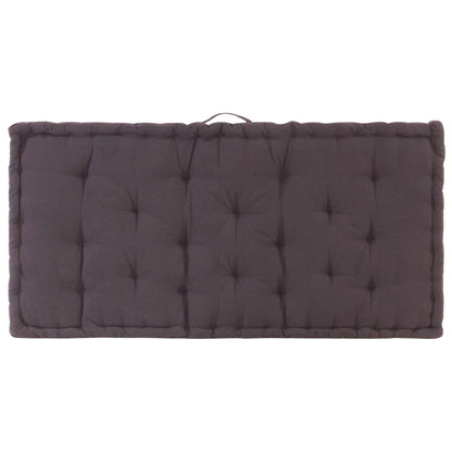 Cuscino per Pallet e Pavimento in Cotone 120x80x10 cm Antracite