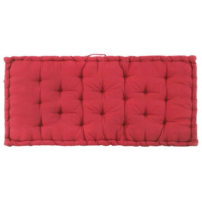 Cuscino per Pallet e Pavimento in Cotone 120x80x10 cm Bordò