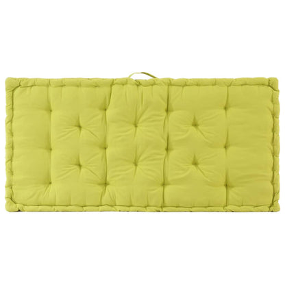 Cuscino per Pallet e Pavimento in Cotone 120x80x10 cm Verde