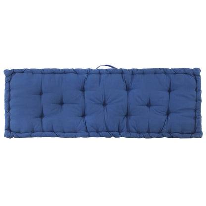 Cuscino per Pallet e Pavimento in Cotone 120x40x7 cm Blu Chiaro