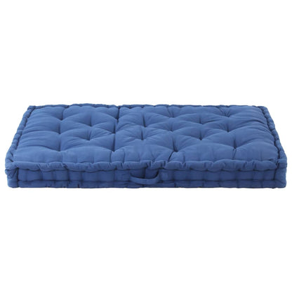 Cuscino per Pallet e Pavimento in Cotone 120x80x10 cm Blu Chiaro