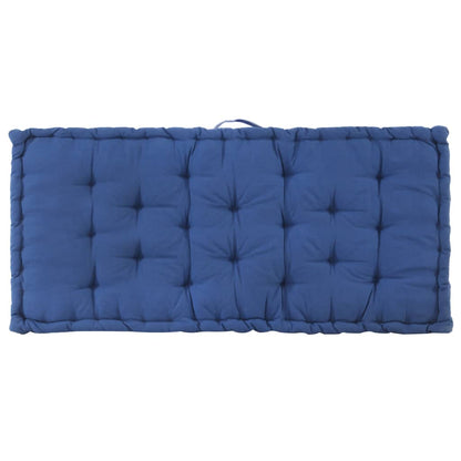 Cuscino per Pallet e Pavimento in Cotone 120x80x10 cm Blu Chiaro