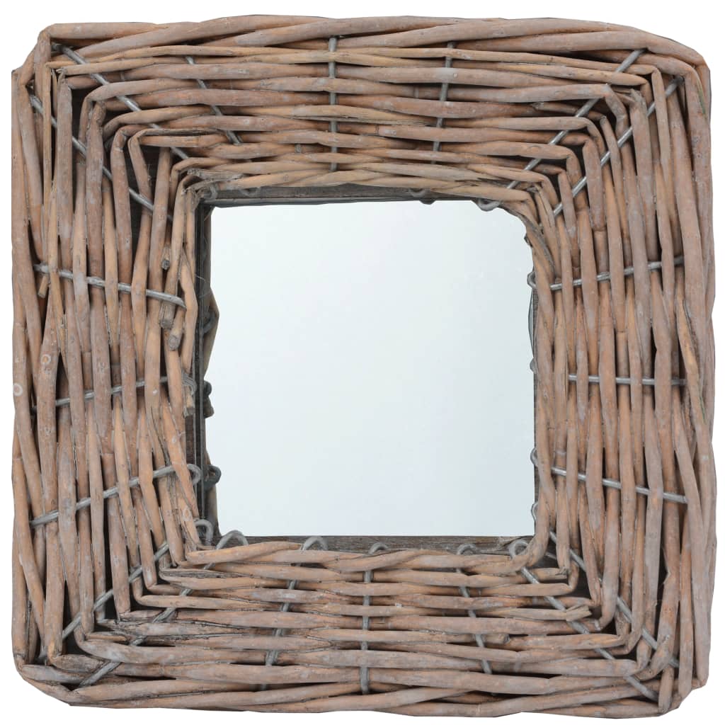Specchi 3 pz 15x15 cm in Vimini