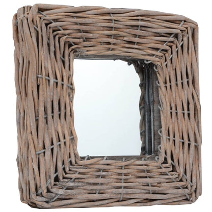 Specchi 3 pz 15x15 cm in Vimini
