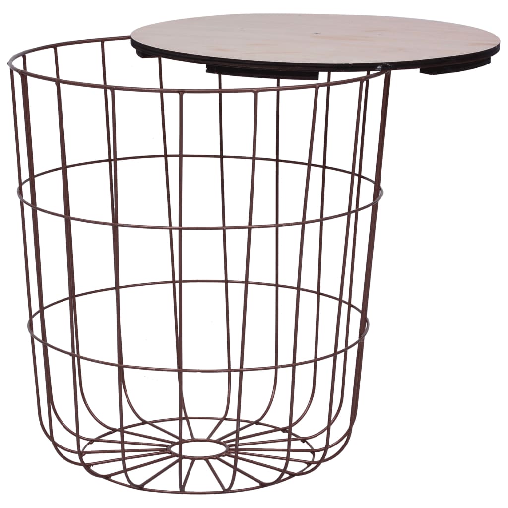 Tavolino da Salotto Rame Ø 39,5 cm in MDF