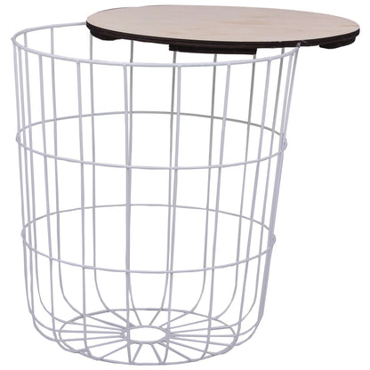 Tavolino da Salotto Bianco Ø 39,5 cm