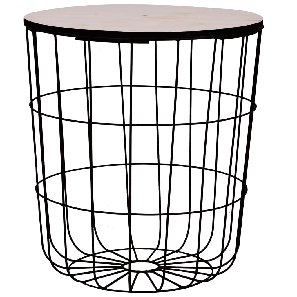 Tavolino da Salotto Nero Ø 39,5 cm