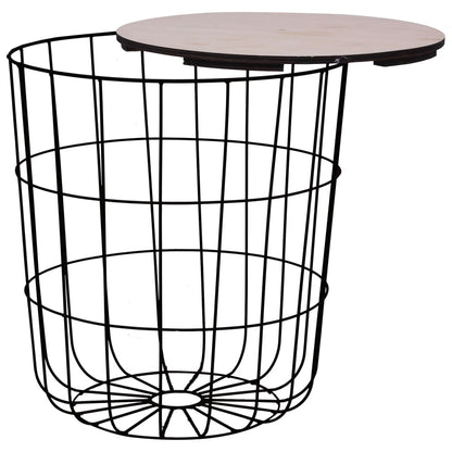 Tavolino da Salotto Nero Ø 39,5 cm