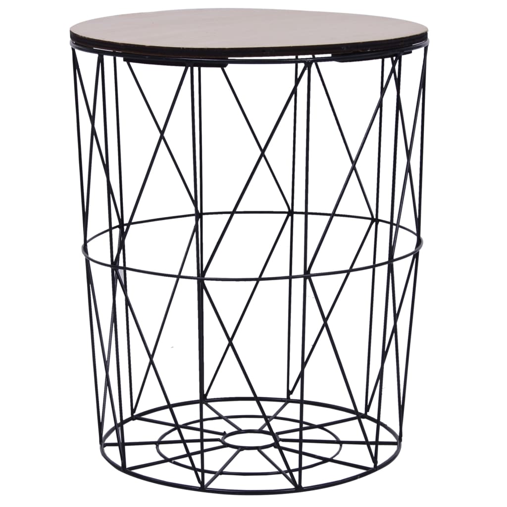 Tavolino da Salotto Nero Ø 47 cm