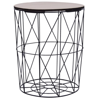 Tavolino da Salotto Nero Ø 47 cm