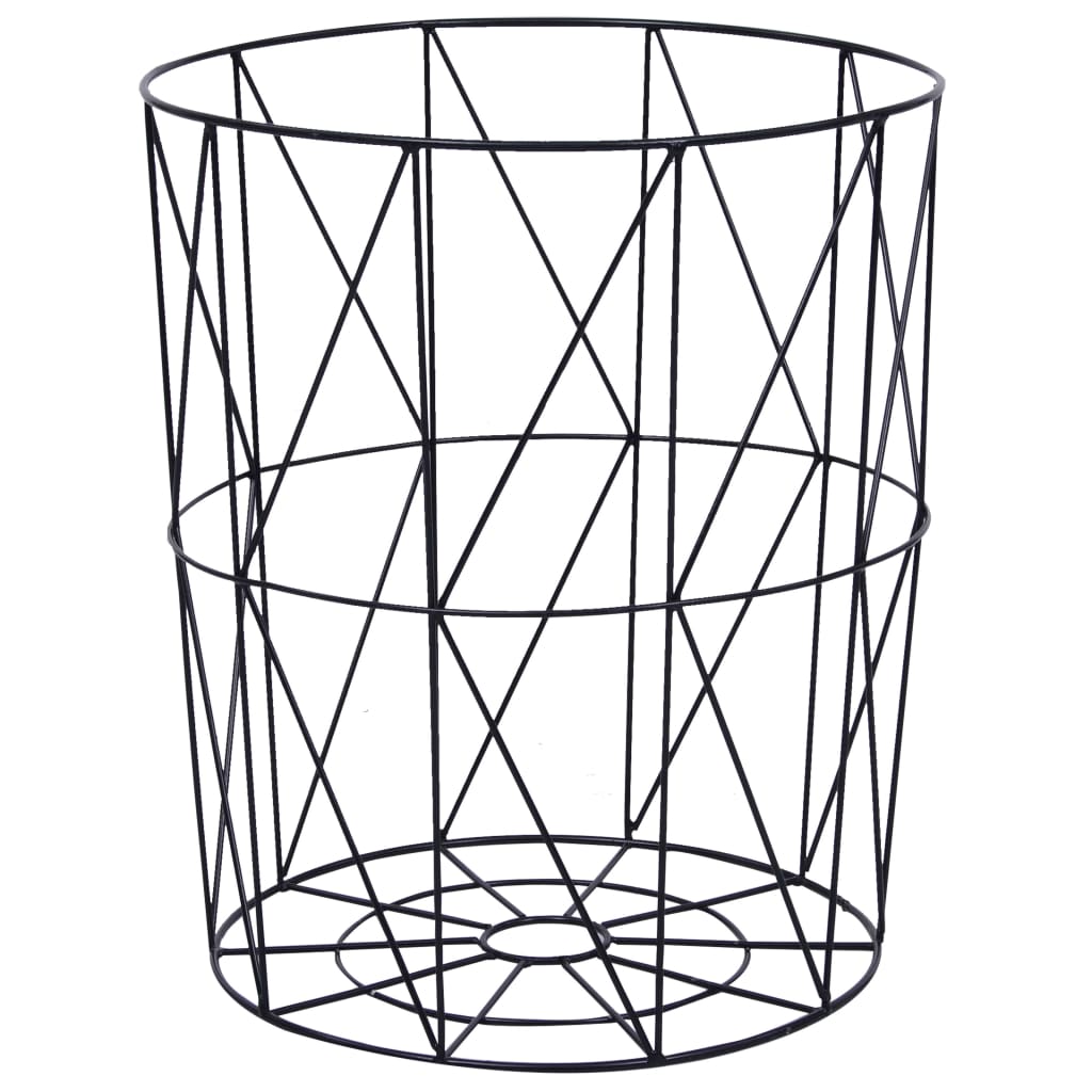 Tavolino da Salotto Nero Ø 47 cm