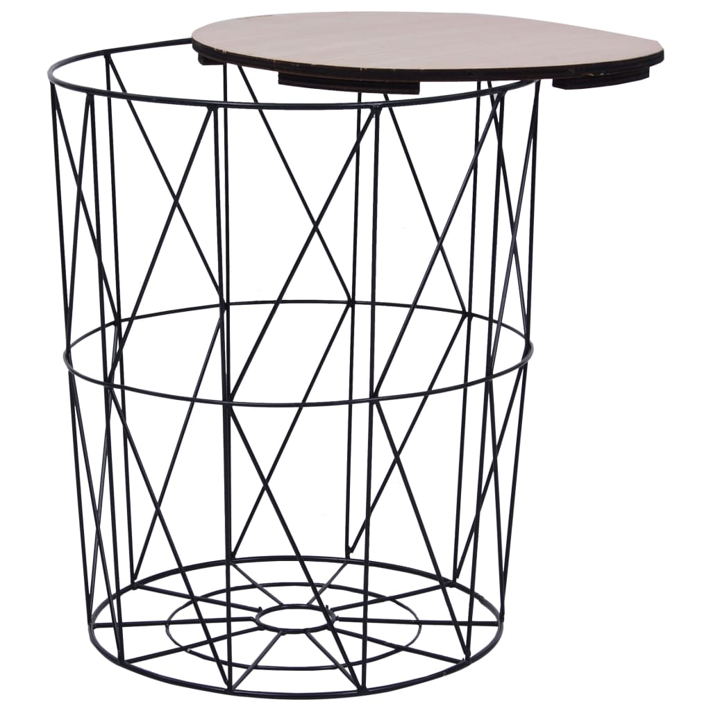 Tavolino da Salotto Nero Ø 47 cm