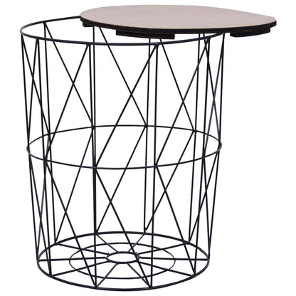 Tavolino da Salotto Nero Ø 47 cm