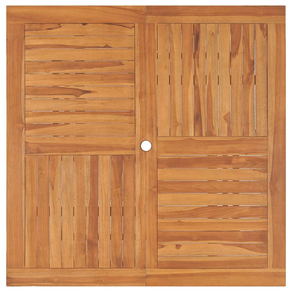 Tavolo da Giardino 120x120x75 cm in Legno Massello di Teak