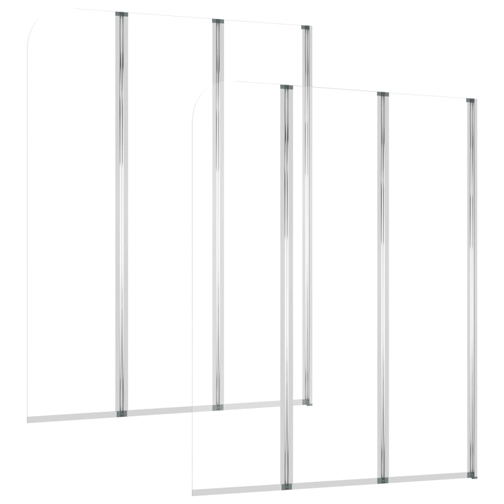 Cabine da Bagno 2 pz 104x130 cm in Vetro Temperato Trasparente