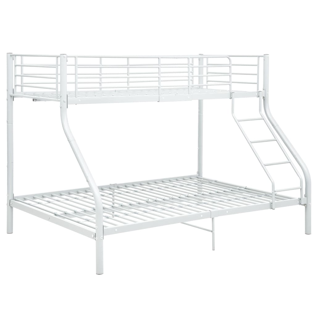 Letto a Castello Bianco in Metallo 140x200 cm/90x200 cm