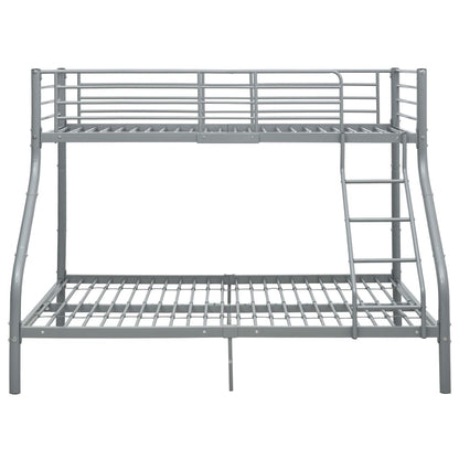 Letto a Castello Grigio in Metallo 140x200 cm/90x200 cm