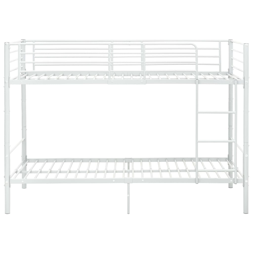 Letto a Castello Bianco in Metallo 90x200 cm