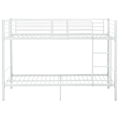 Letto a Castello Bianco in Metallo 90x200 cm