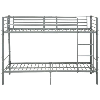 Letto a Castello Grigio in Metallo 90x200 cm
