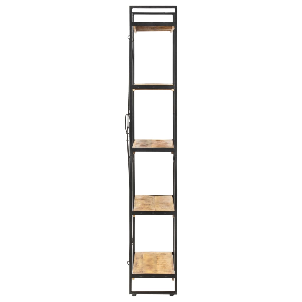 Libreria a 5 Ripiani 140x30x180 cm in Legno Massello di Mango
