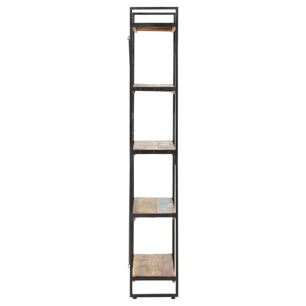 Libreria a 5 Ripiani 140x30x180 cm in Massello di Recupero