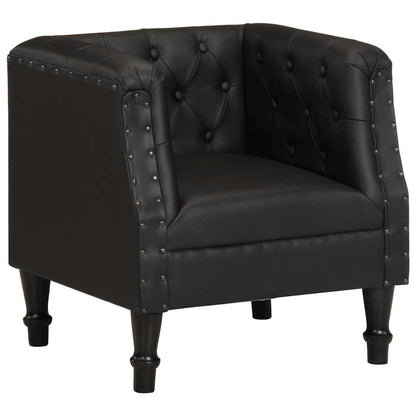 Poltrona Nera in Vera Pelle