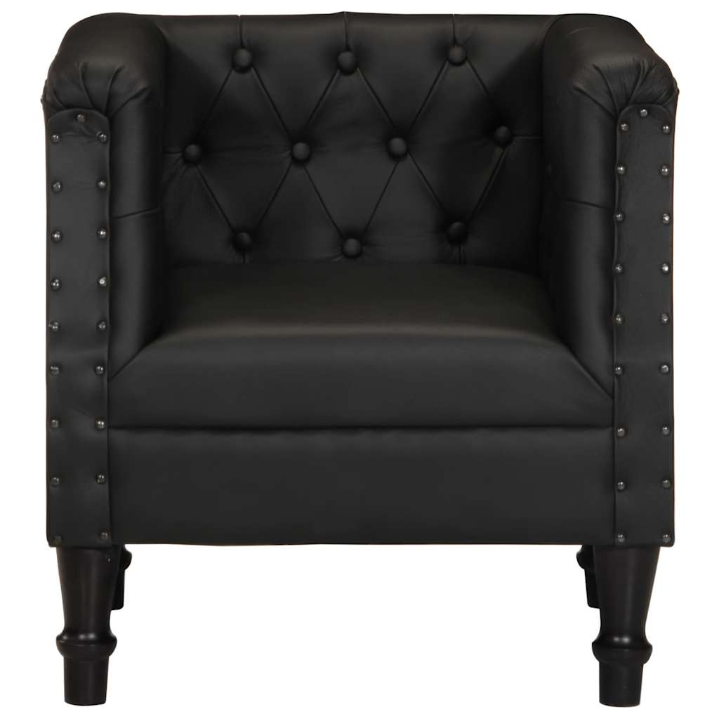 Poltrona Nera in Vera Pelle