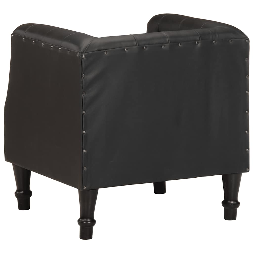 Poltrona Nera in Vera Pelle