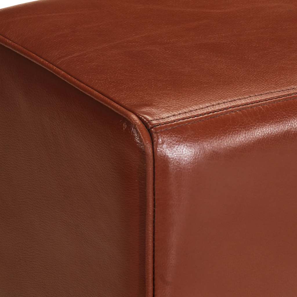 Panca Turnbock Vintage con Maniglie in Vera Pelle di Capra