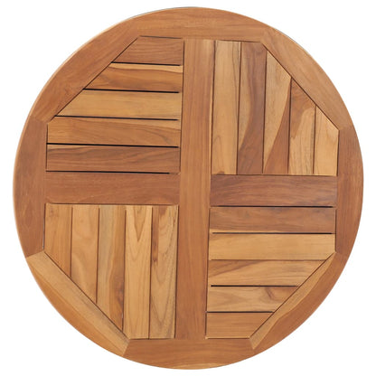 Piano Tavolo in Legno Massello di Teak Rotondo 2,5 cm 70 cm
