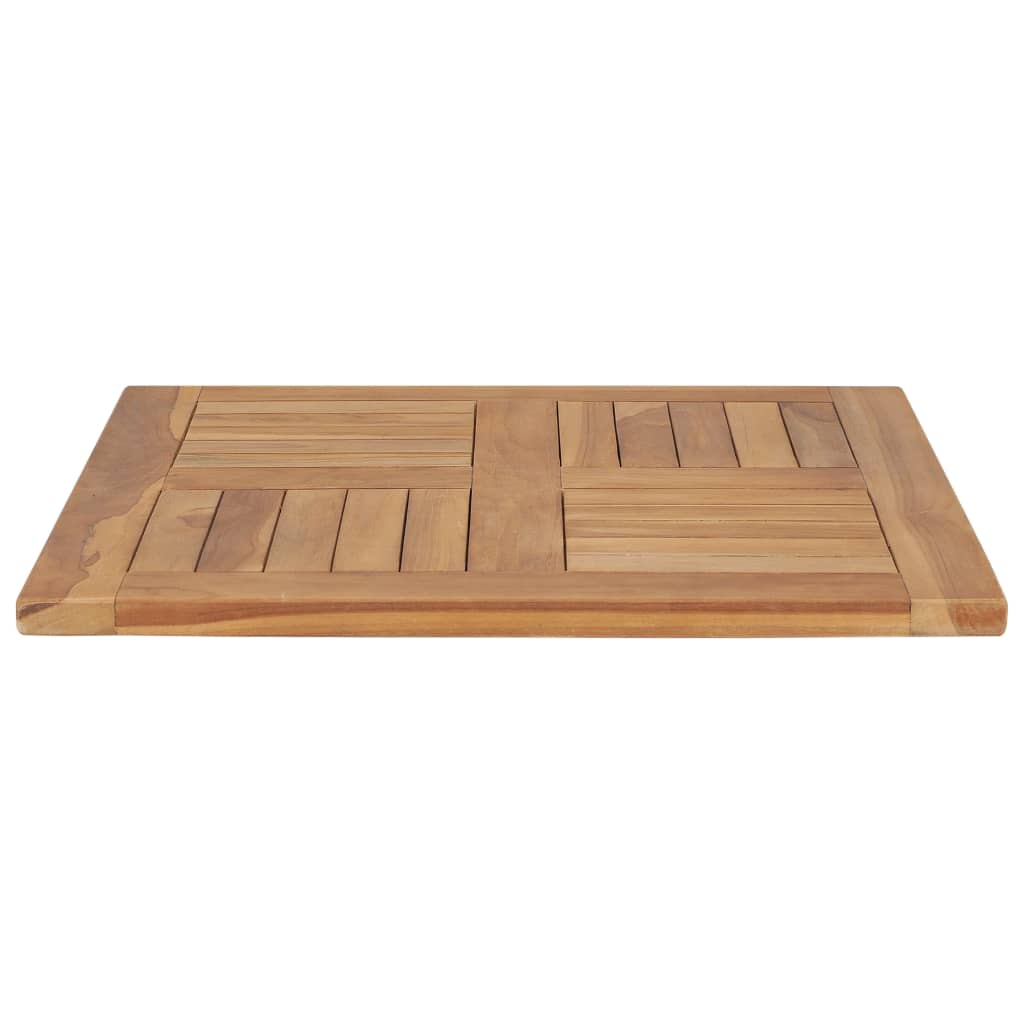 Piano del Tavolo in Legno Massello di Teak 60x60x2,5 cm