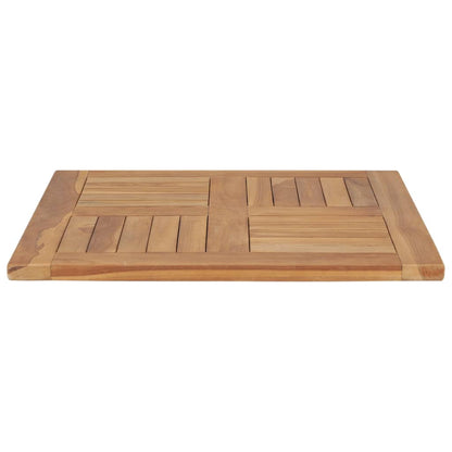 Piano del Tavolo in Legno Massello di Teak 60x60x2,5 cm