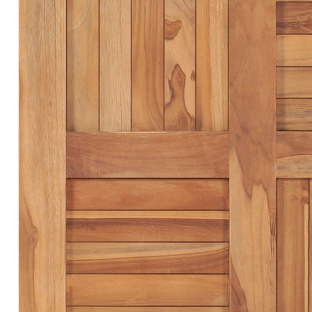 Piano del Tavolo in Legno Massello di Teak 60x60x2,5 cm