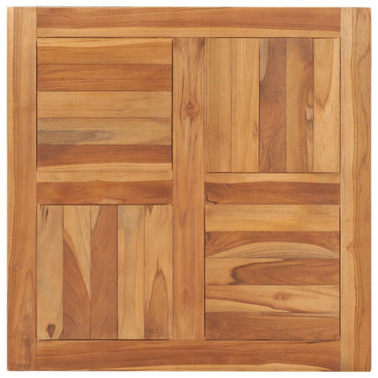 Piano del Tavolo in Legno Massello di Teak 70x70x2,5 cm