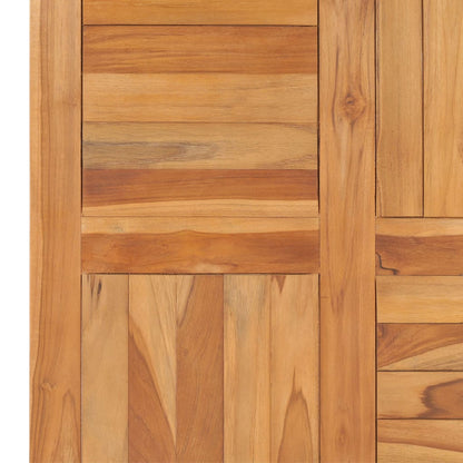 Piano del Tavolo in Legno Massello di Teak 70x70x2,5 cm