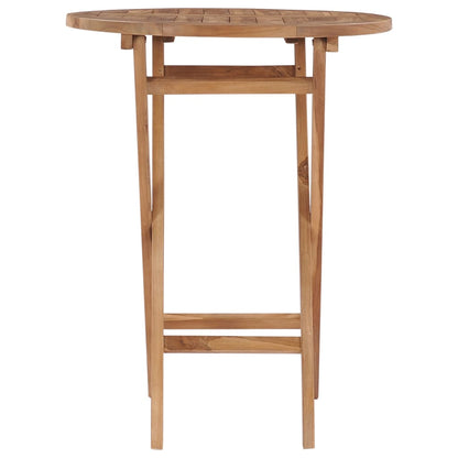 Tavolo da Giardino Pieghevole 60 cm in Legno Massello di Teak
