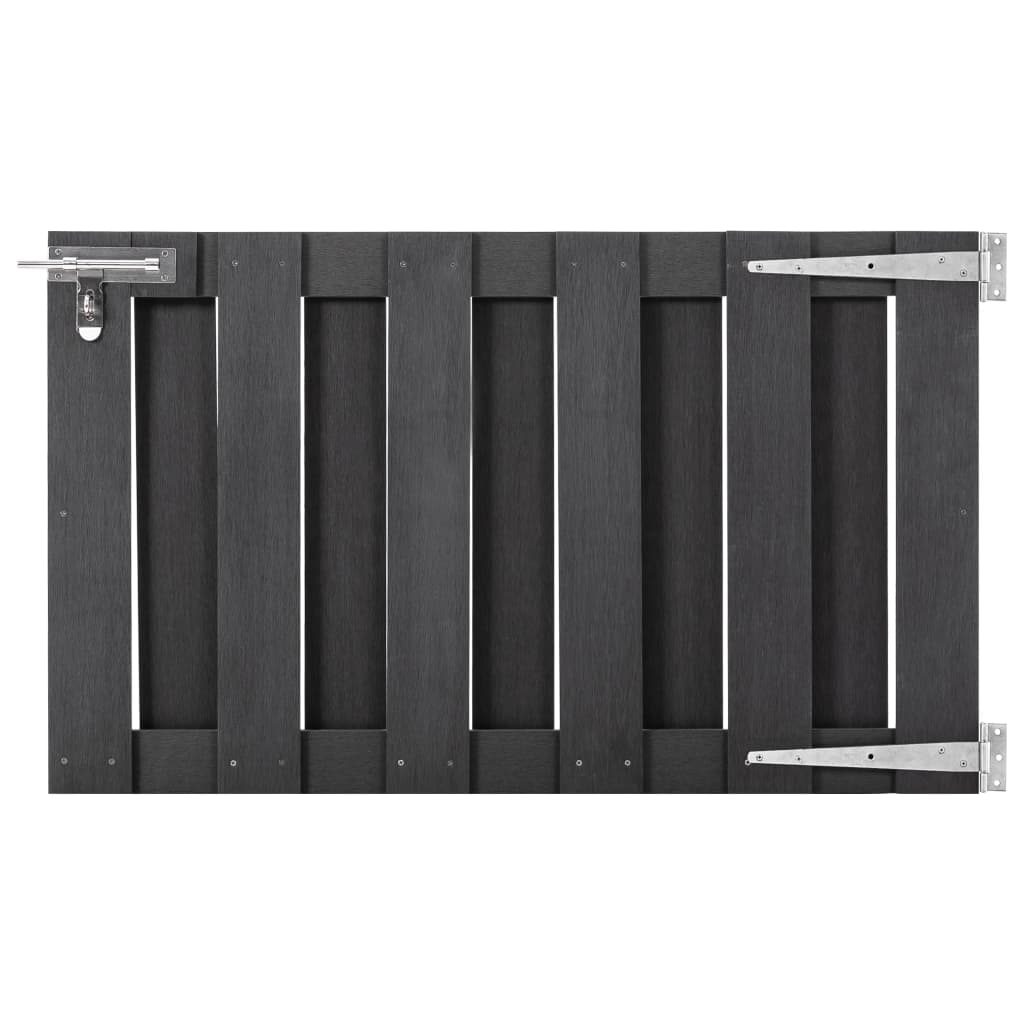 Cancello da Giardino in WPC 100x60 cm Grigio