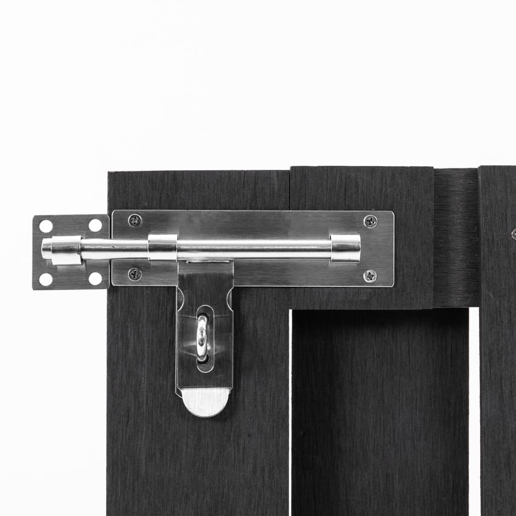 Cancello da Giardino in WPC 100x80 cm Grigio
