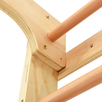 Set da Arrampicata per Interni con Scalette e Anelli in Legno