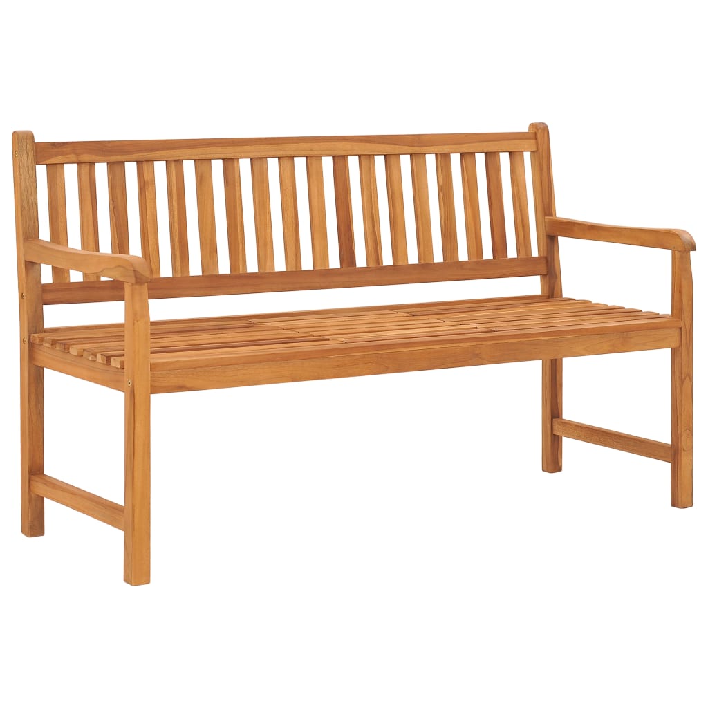 Panca Giardino 3 Posti con Tavolino 150 cm Legno Massello Teak