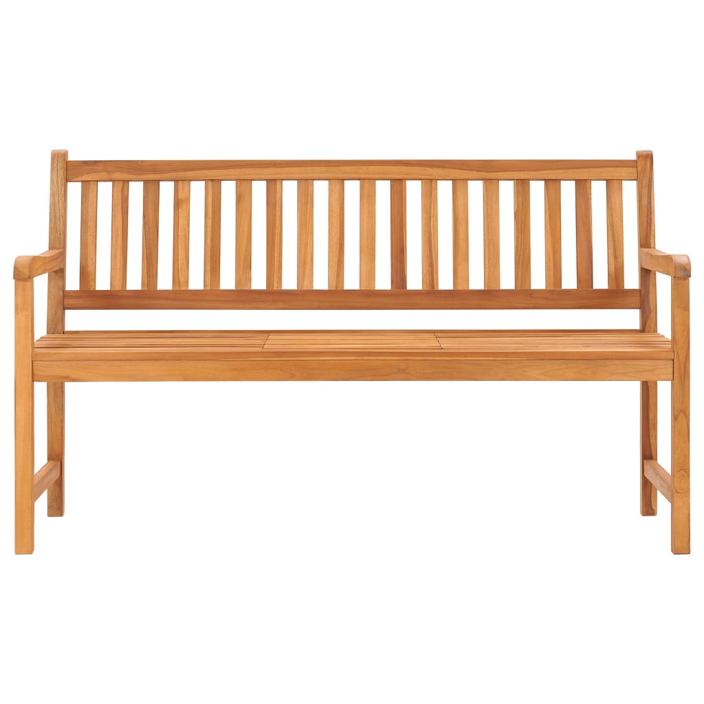 Panca Giardino 3 Posti con Tavolino 150 cm Legno Massello Teak