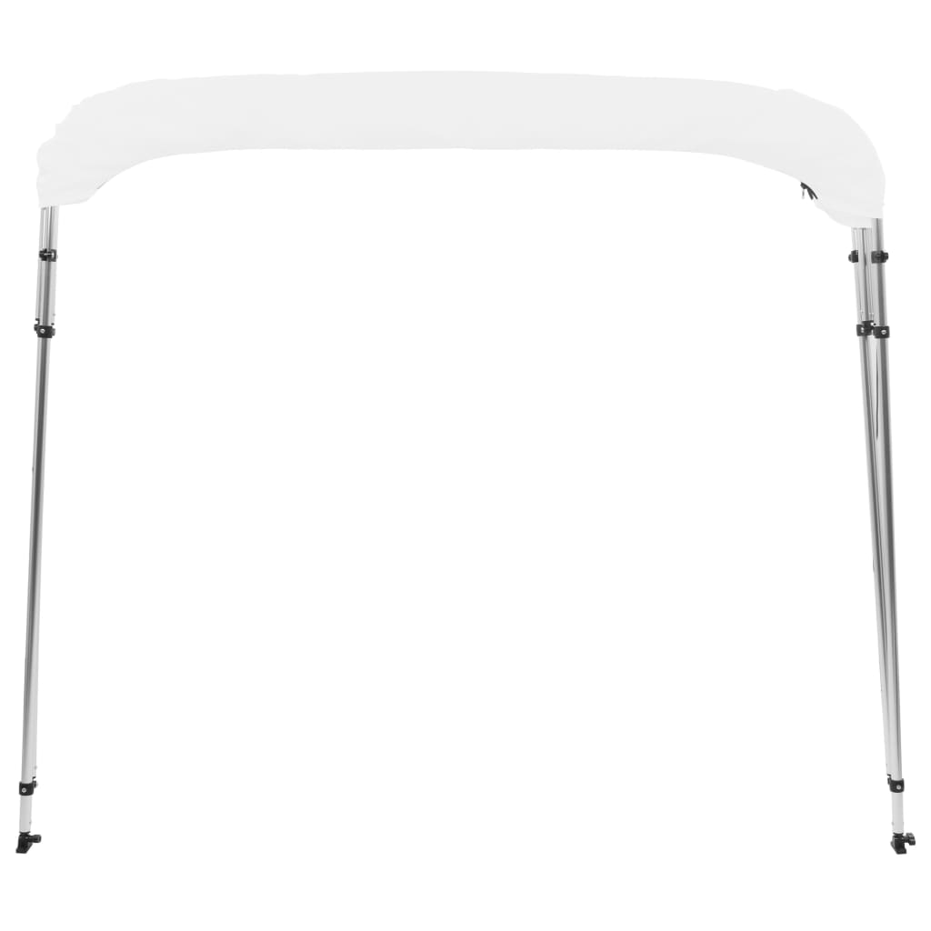 Bimini di Prua con Tendalino a 4 Archi Bianco 243x210x137 cm