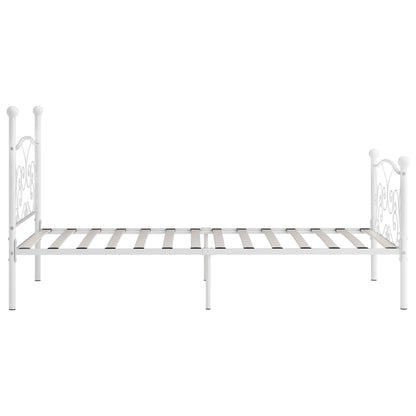 Giroletto Base con Doghe Bianco in Metallo 90x200 cm