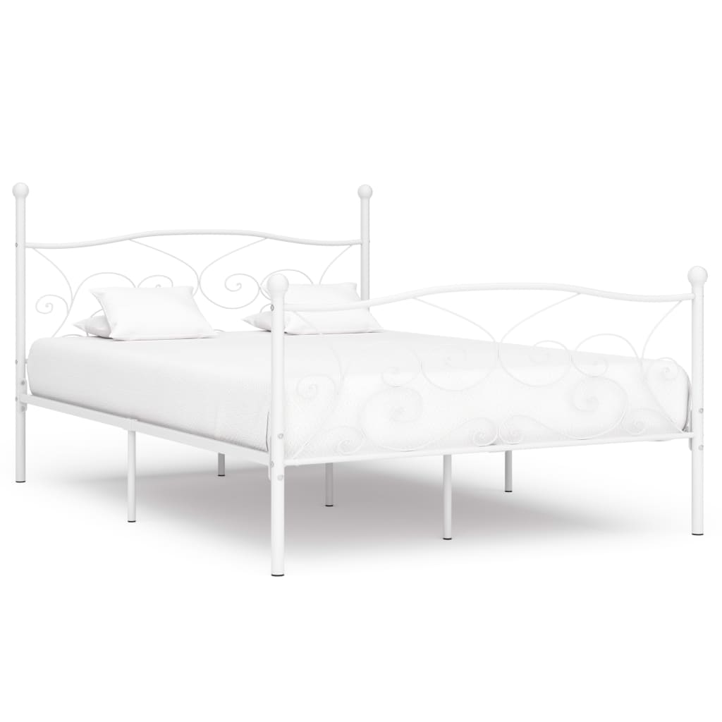 Giroletto Base con Doghe Bianco in Metallo 120x200 cm