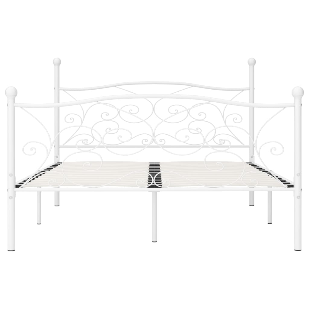 Giroletto Base con Doghe Bianco in Metallo 120x200 cm