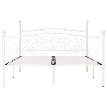 Giroletto Base con Doghe Bianco in Metallo 120x200 cm